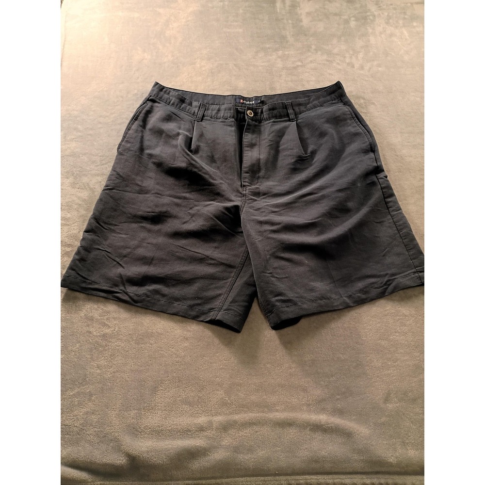 Chaps Golf Shorts Mens 40 Blue Pleated Chino Golf Classic Fit Casual Rayon Blend